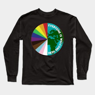 Everyone Is Welcome Here LGBTQ Ally Human Rights Earth Day Long Sleeve T-Shirt